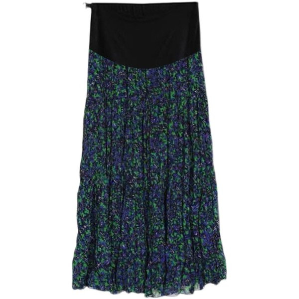 Plisirana midi suknja za trudnice s prorezom