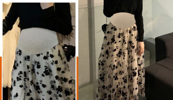 Νέο μοντέλο καλοκαιρινή φούστα για εγκύους με φλοράλ μοτίβα