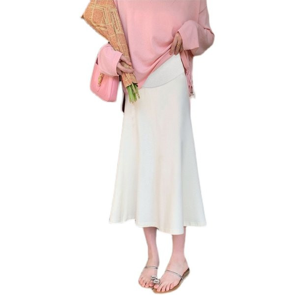 Ежедневна пролетна пола с висока талия за бременни