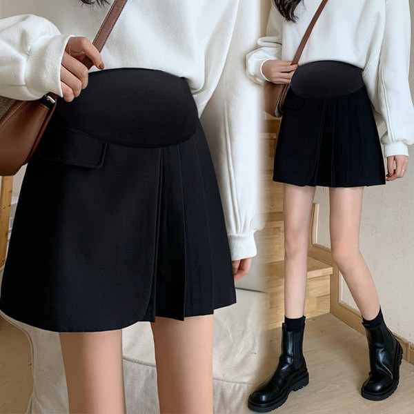 Къса плисирана пола подходяща за бременни