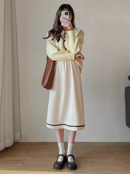 Дамска пола с висока талия за бременни