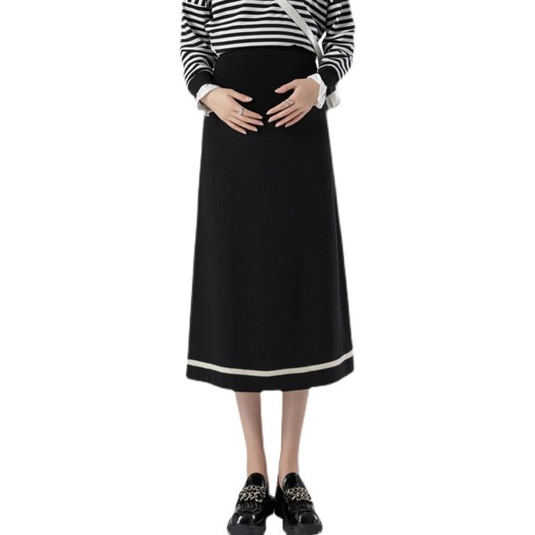 Дамска пола с висока талия за бременни