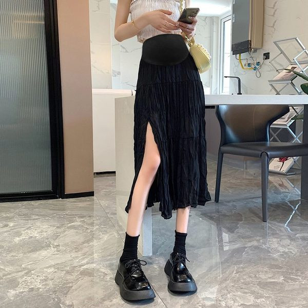 Нов модел дамска пола с цепка за бременни