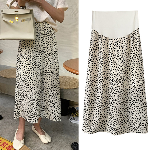 Ежедневна дамска пола с висока талия за бременни