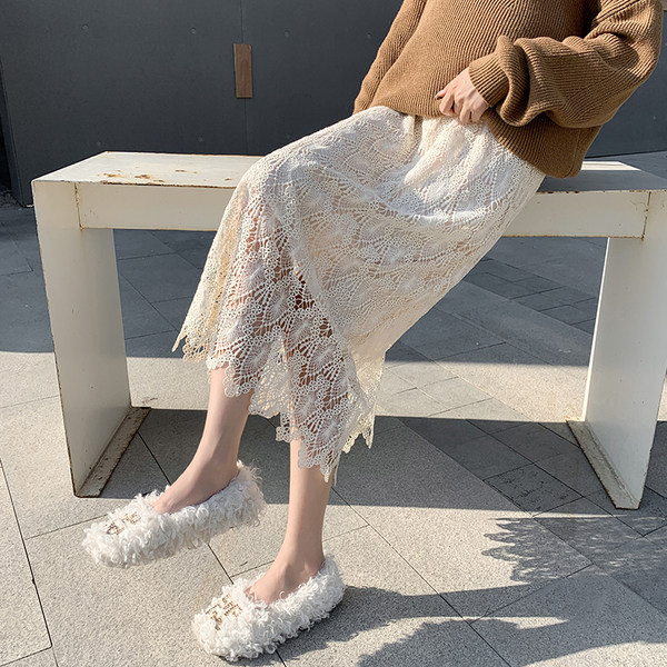 Дамска дантелена пола за бременни