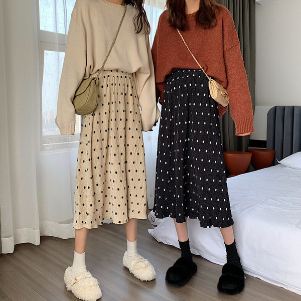 Пролетно-есенна пола с средна дължина за бременни