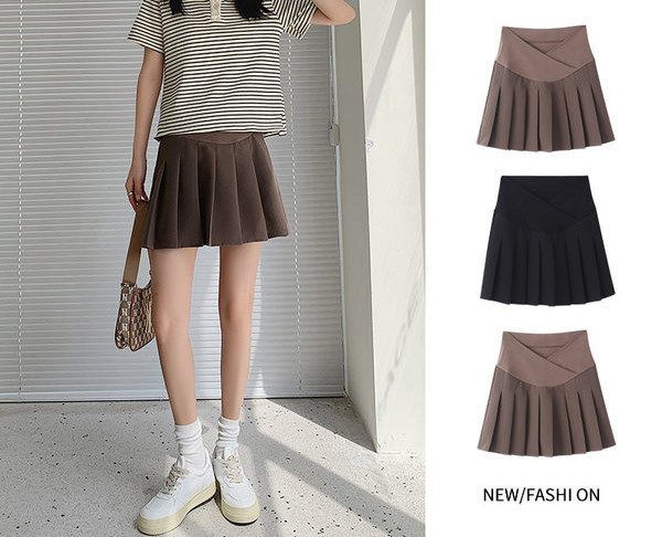 Нов модел дамска плисирана пола за бременни