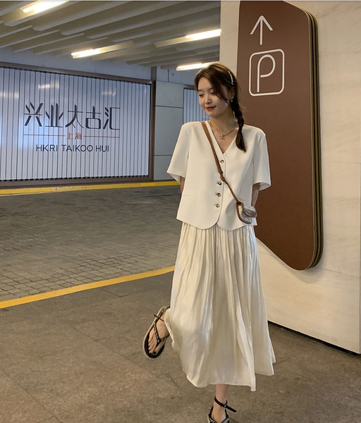 Нов модел лятна пола за бременни с висока талия