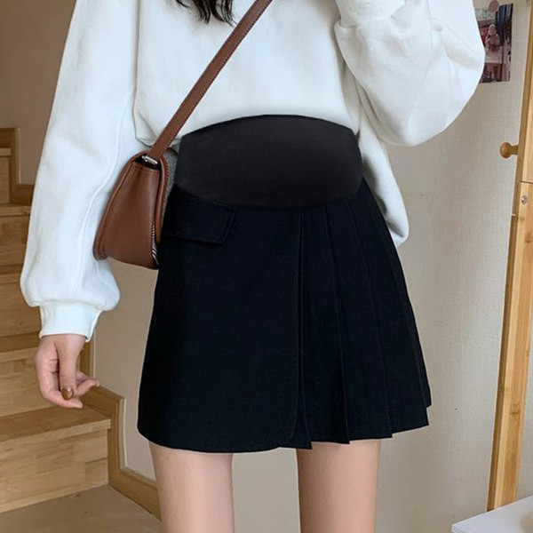 Къса плисирана пола за бременни - няколко модела