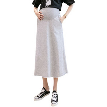 Ежедневна дамска пола с джобове за бременни