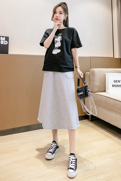 Ženska casual trudnička suknja s džepovima