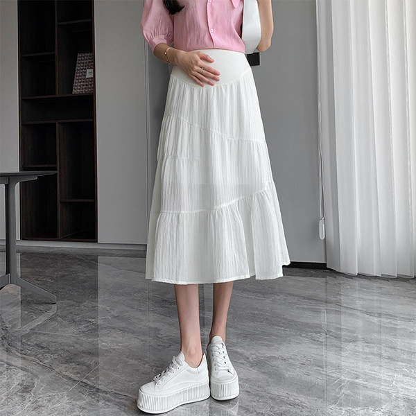 Ежедневна пола за бременни разкроен модел