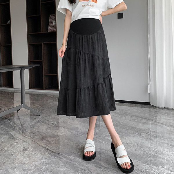 Ежедневна пола за бременни разкроен модел