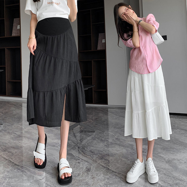 Ежедневна пола за бременни разкроен модел