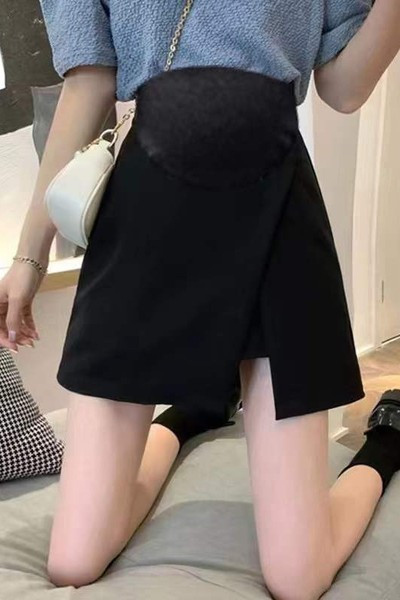 Prozirna trudnička suknja visokog struka s prorezom sa strane