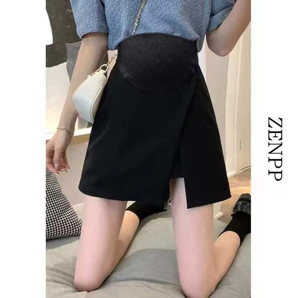 Prozirna trudnička suknja visokog struka s prorezom sa strane