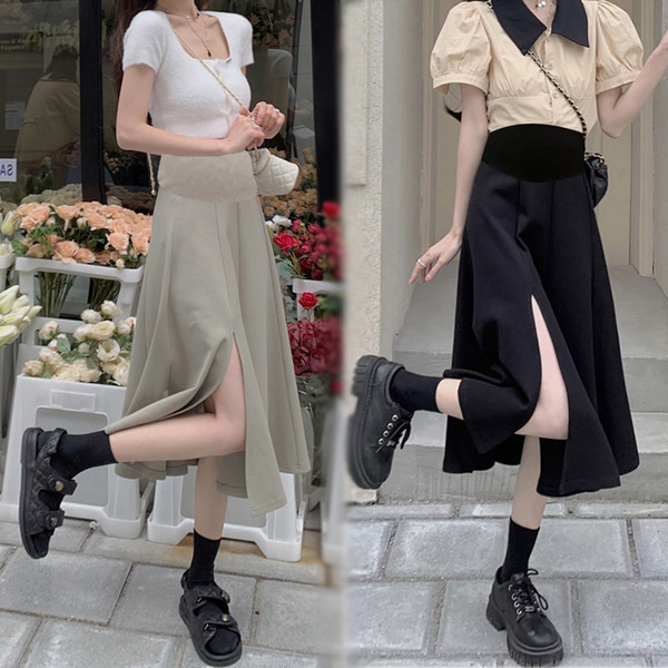 Разкроена пола с цепка за  бременни