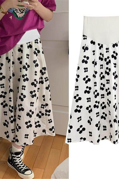 Пола с флорални мотиви за бременни