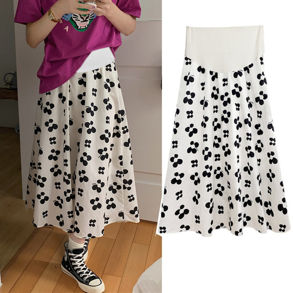 Пола с флорални мотиви за бременни