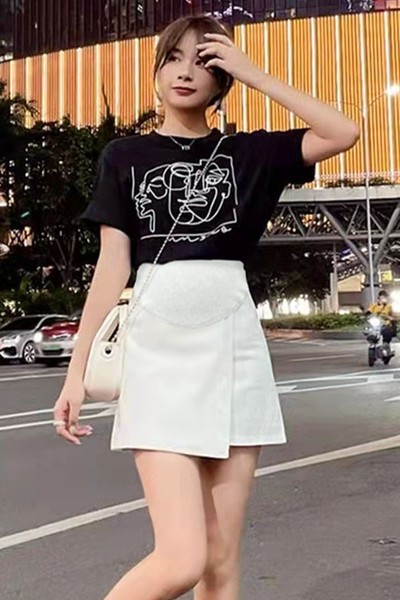 Модерна дамска пола А-линия за бременни