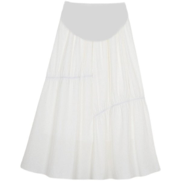 Разкроена пола с широк ластик на талията за бременни