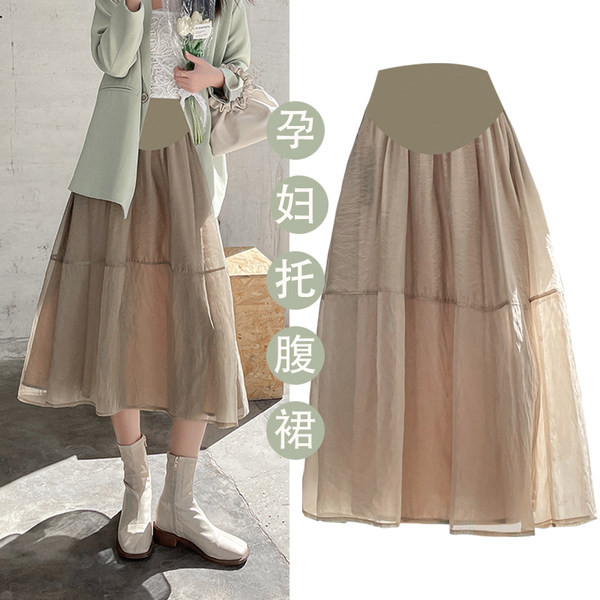 Proljetno ljeto ženska suknja za trudnice s visokim strukom