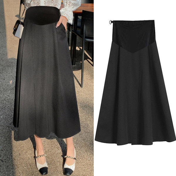 Лятна пола с висока талия за бременни