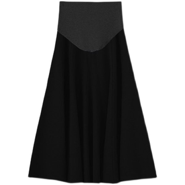 Разкроена дамска пола с цепка за бременни