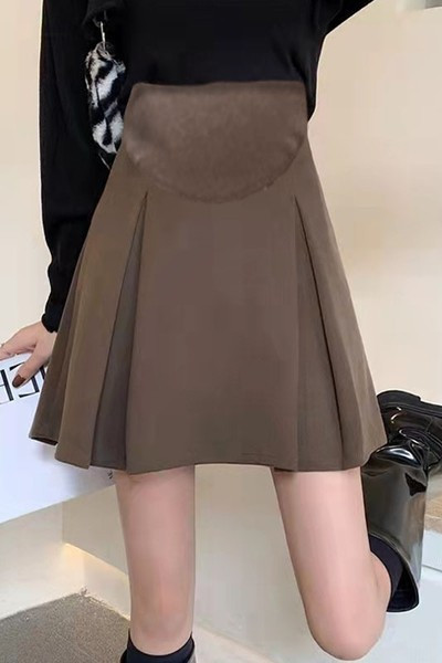 Skraćena mini suknja sa širokom gumicom za trudničku odjeću