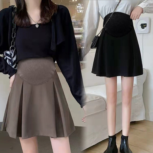 Skraćena mini suknja sa širokom gumicom za trudničku odjeću