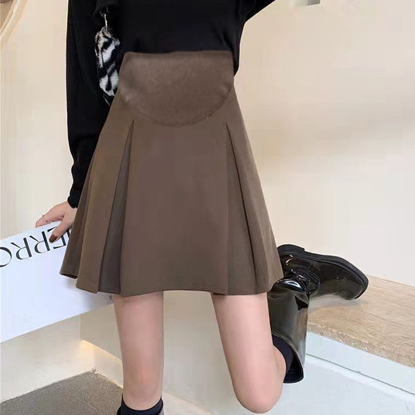 Skraćena mini suknja sa širokom gumicom za trudničku odjeću