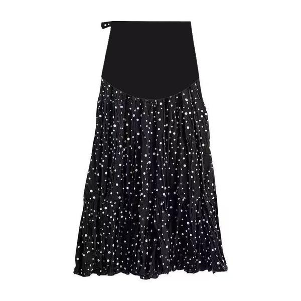 Разкроена дамска пола на точки за бременни