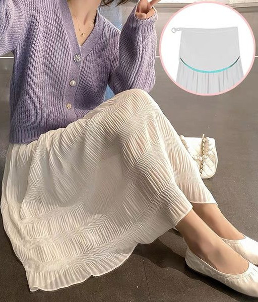 Modna ženska suknja za trudnice visokog struka