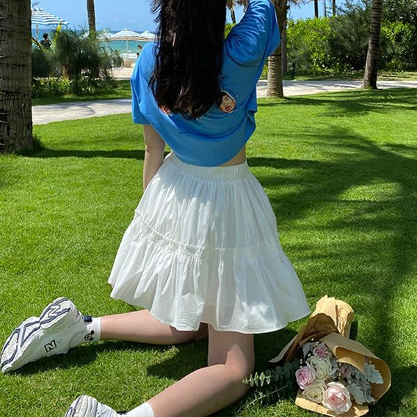 Ženska plisirana trudnička suknja visokog struka