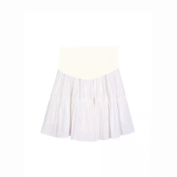 Ženska plisirana trudnička suknja visokog struka