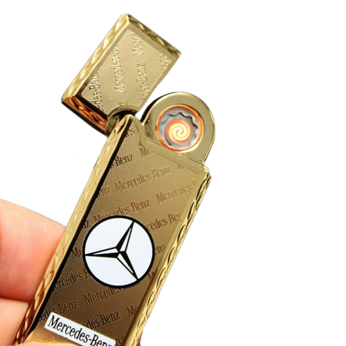 Запалка USB, Мерцедес, Метална,Златиста