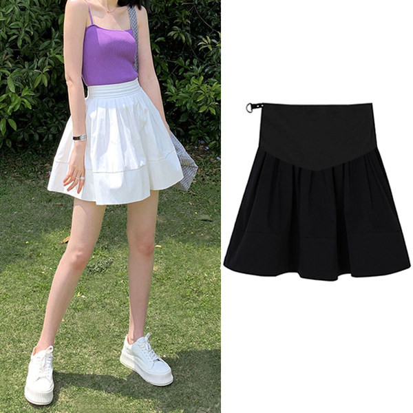 Дамска плисирана пола с ластик на талията за бременни