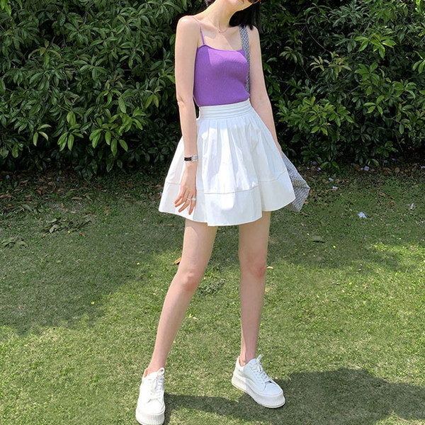 Дамска плисирана пола с ластик на талията за бременни