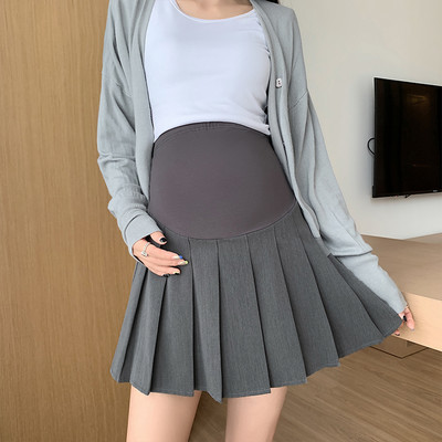 Плисирана пола с висока талия два модела за бременни