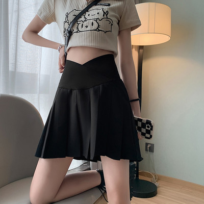 Плисирана пола с висока талия два модела за бременни