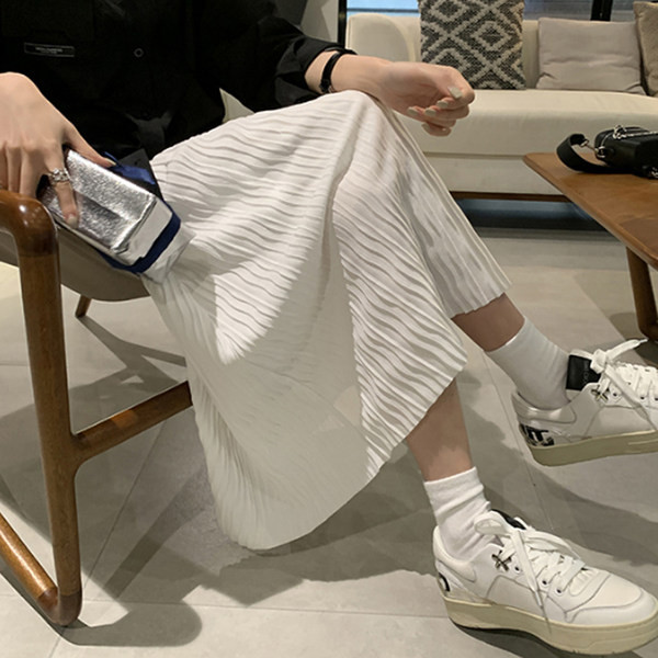 Дамска пола с висока талия широк модел за бременни жени