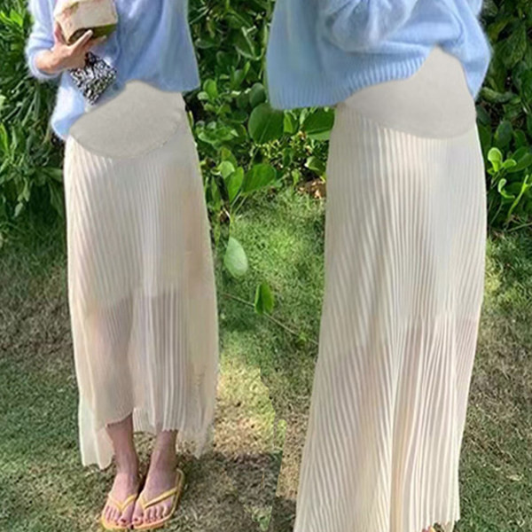 Plisēti grūtnieču svārki - trīs krāsas