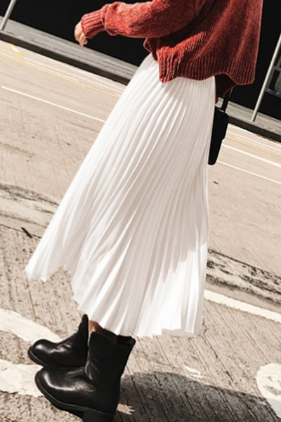 Модерна  плисирана пола за бременни