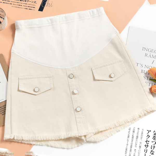 Trudnička suknja s asimetričnim gumbima