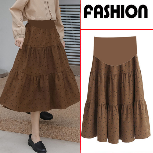 Ежедневна пола за бременни с висока талия 