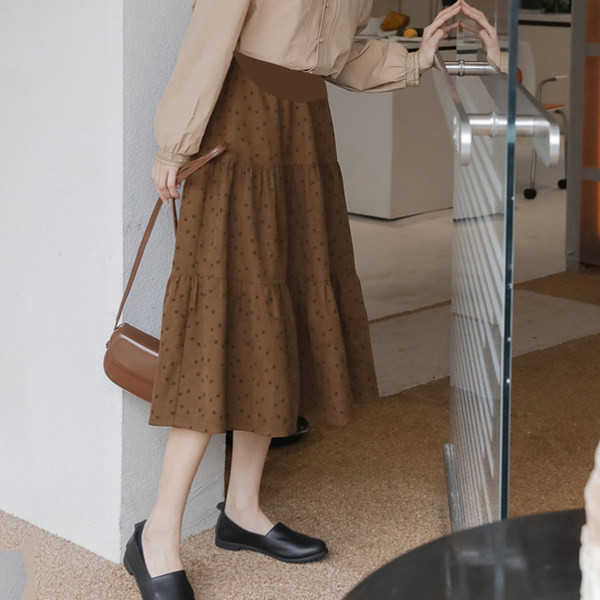 Ежедневна пола за бременни с висока талия 