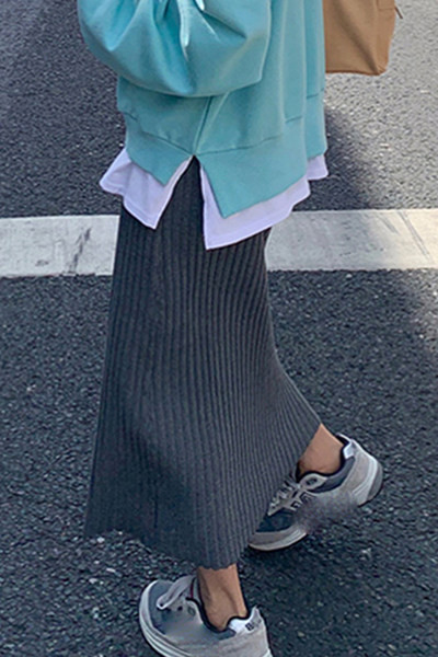 Пролетно-есенна плисирана пола за бременни