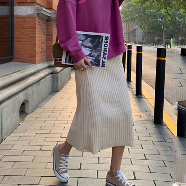 Пролетно-есенна плисирана пола за бременни
