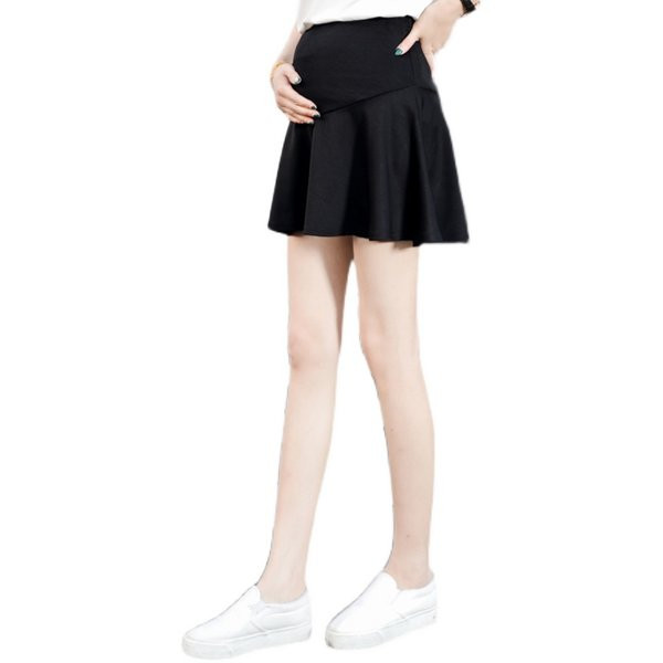 Модерна къса пола за бременни с висока талия 