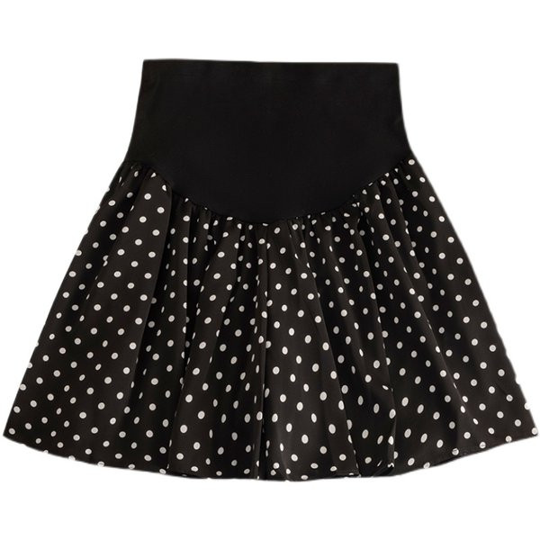 Ženska suknja na točkice sa visokim strukom - za trudnice